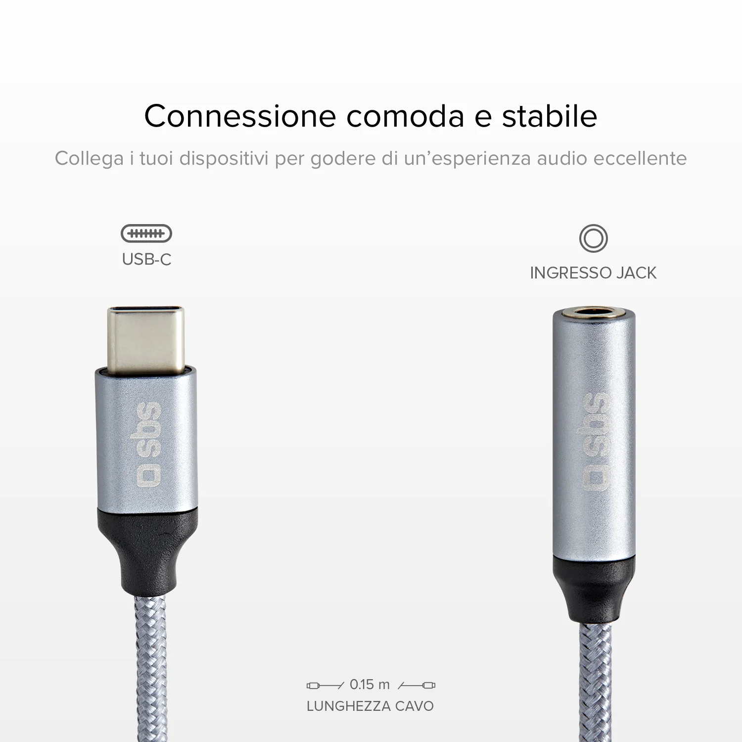 Adattatore per smartphone Type-C maschio – jack femmina - Image 3