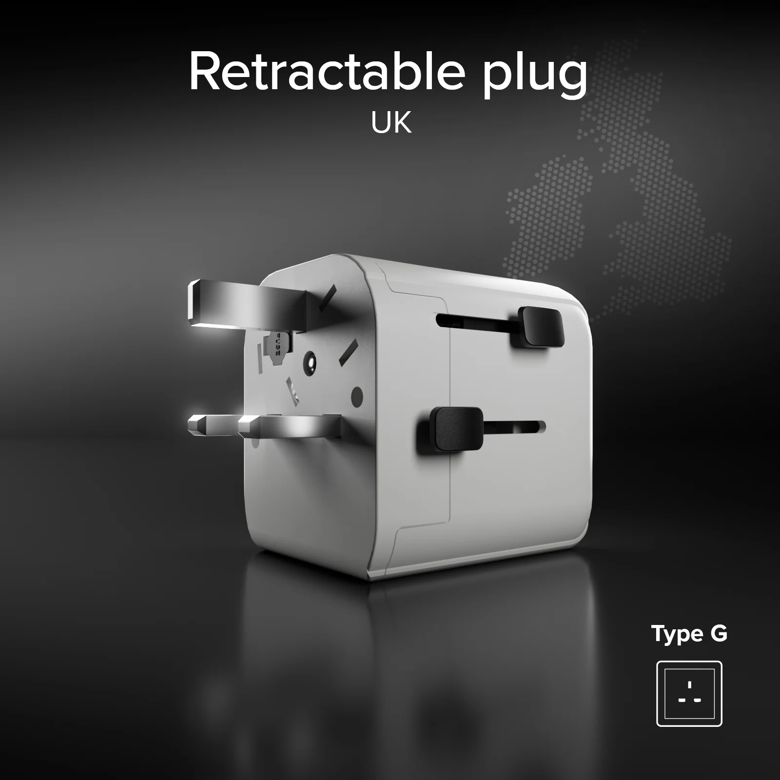 Adattatore universale da viaggio 2500w con spine internazionali Regno Unito, Americhe, Asia - Image 10