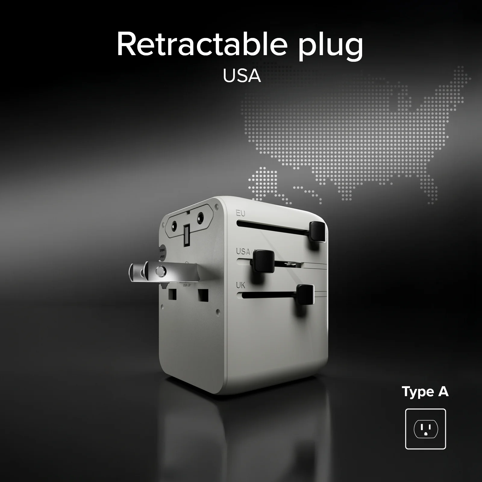 Adattatore universale da viaggio con cavo USB-C integrato - Image 14