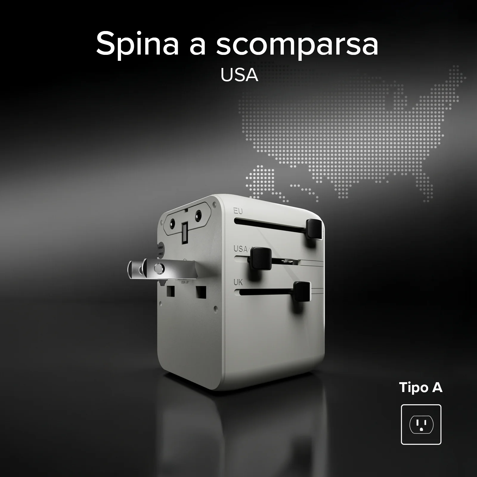 Adattatore universale da viaggio con cavo USB-C integrato - Image 15