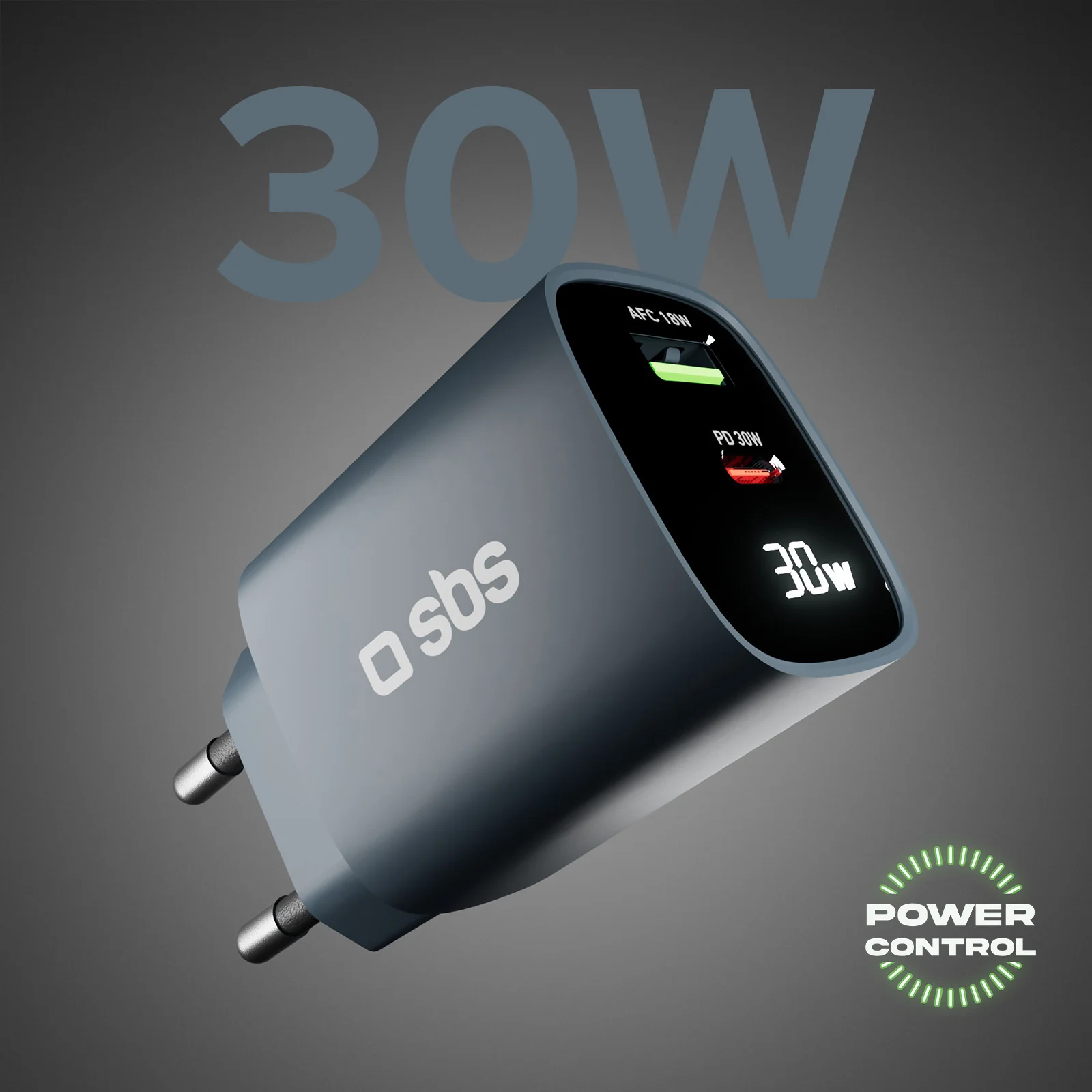 Caricabatterie da muro, schermo LCD, 1 uscita USB-C PD 30W, 1 uscita USB-A 18W - Image 19