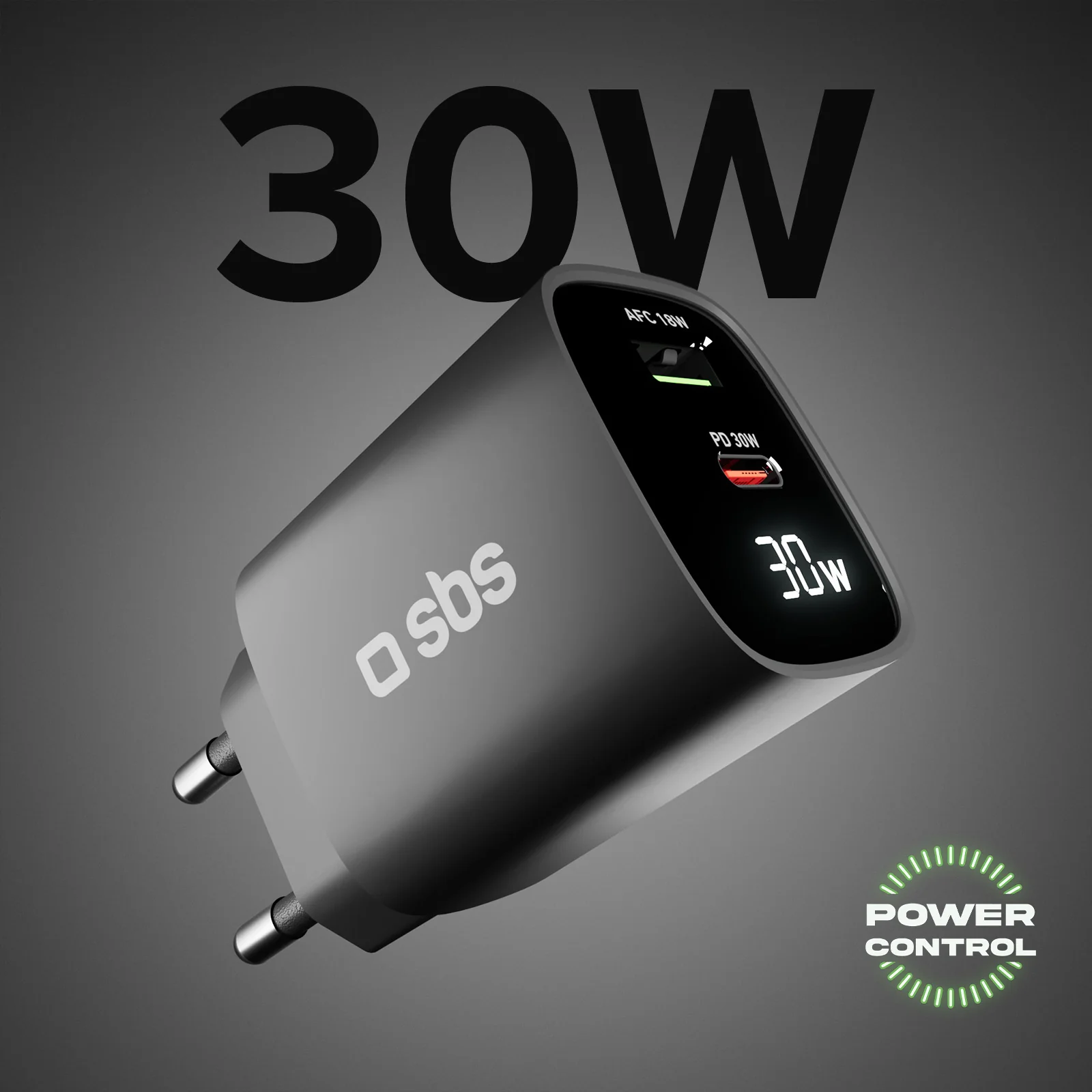 Caricabatterie da muro, schermo LCD, 1 uscita USB-C PD 30W, 1 uscita USB-A 18W - Image 55