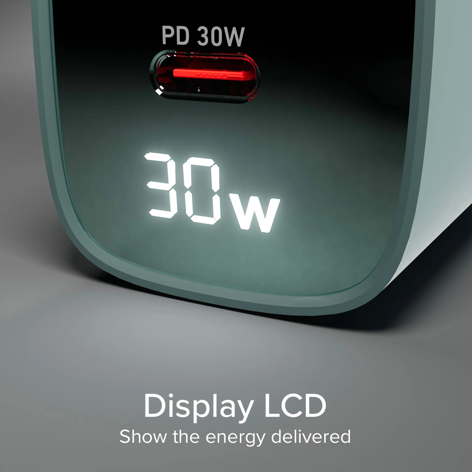 Caricabatterie da muro, schermo LCD, 1 uscita USB-C PD 30W, 1 uscita USB-A 18W - Image 8