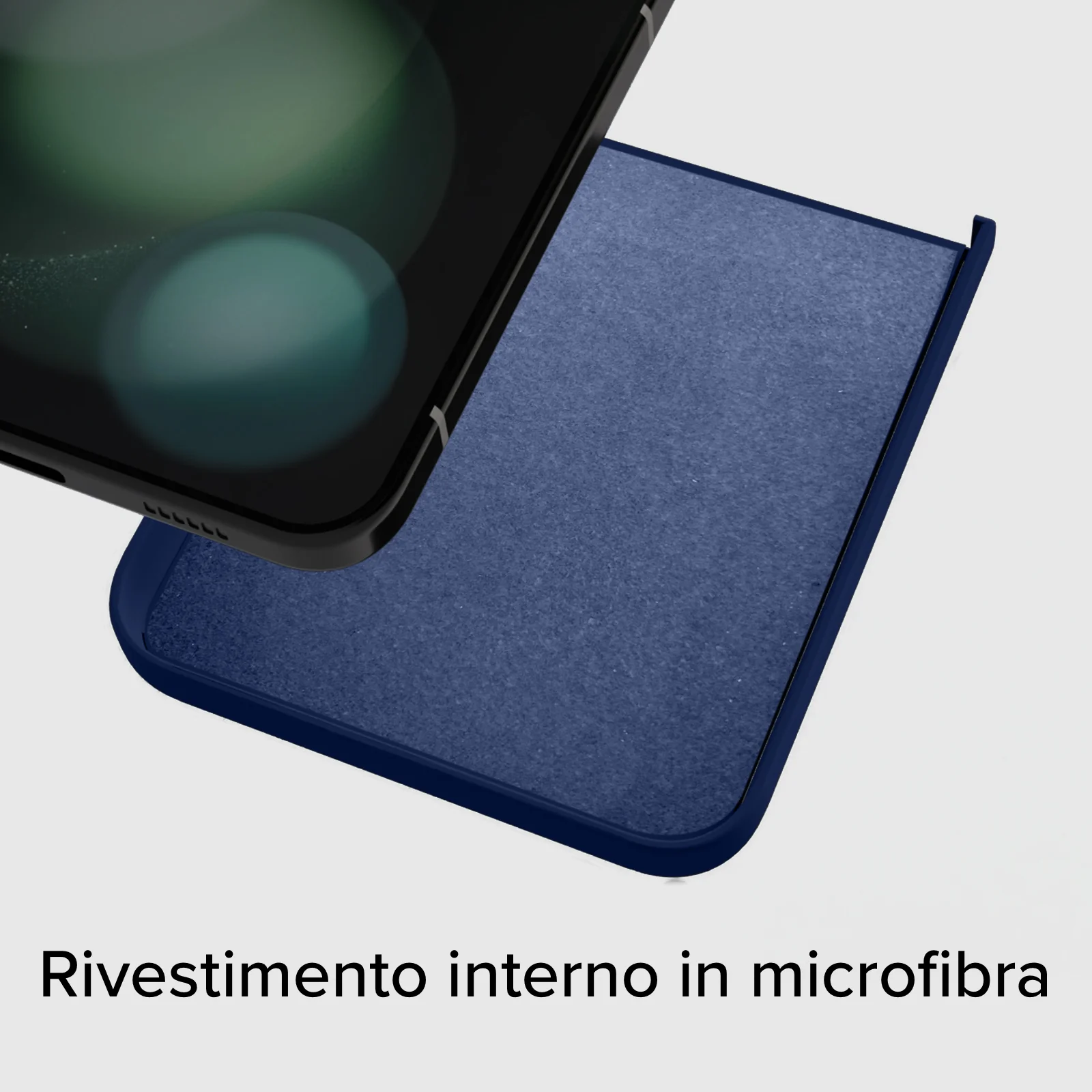 Cover in silicone con interni in microfibra per Samsung Z Flip 5 - Image 11
