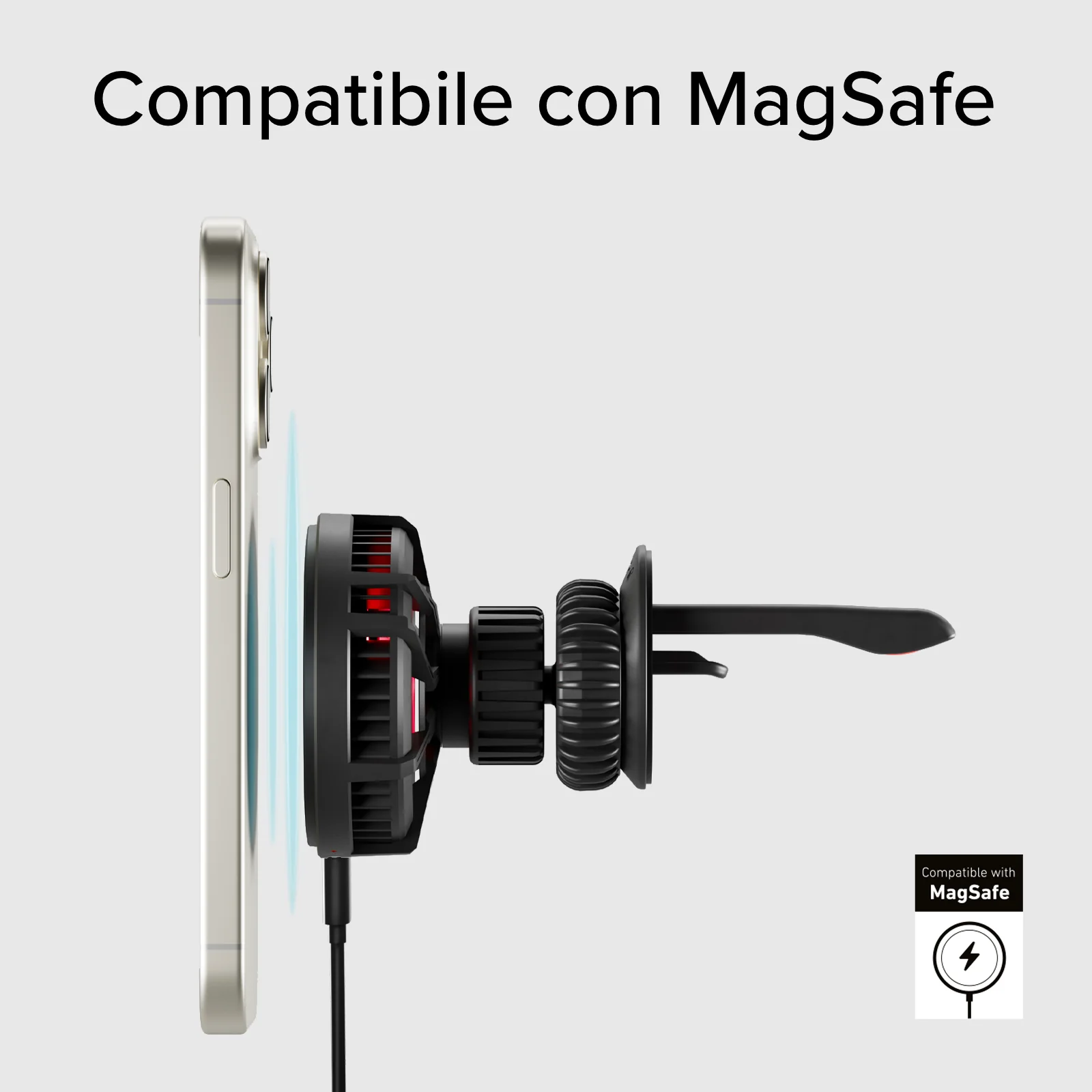 Portacellulare con ventola di raffreddamento e ricarica wireless 15W - Image 4