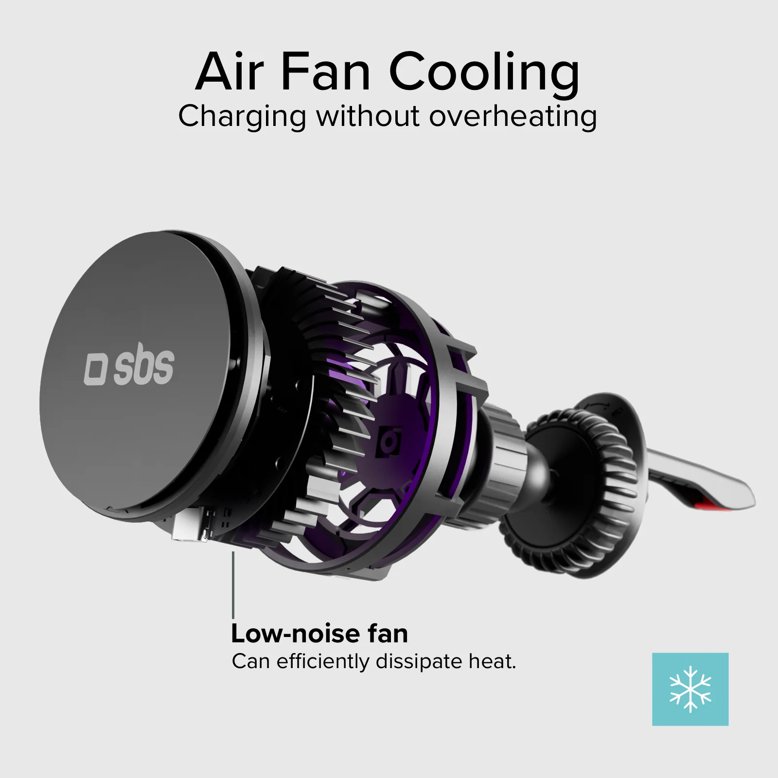 Portacellulare con ventola di raffreddamento e ricarica wireless 15W - Image 8
