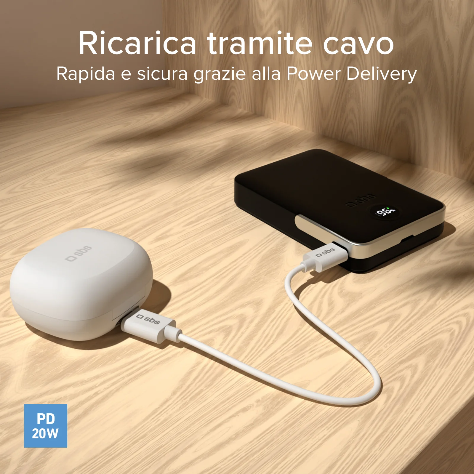 Power bank battery pack 10.000 mAh wireless con supporto stand integrato e LCD - Image 19