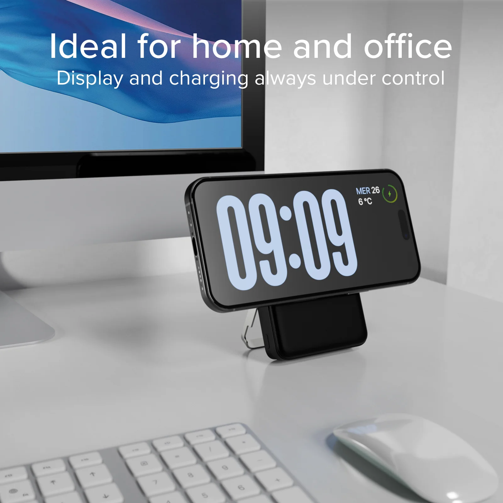 Power bank battery pack 10.000 mAh wireless con supporto stand integrato e LCD - Image 21