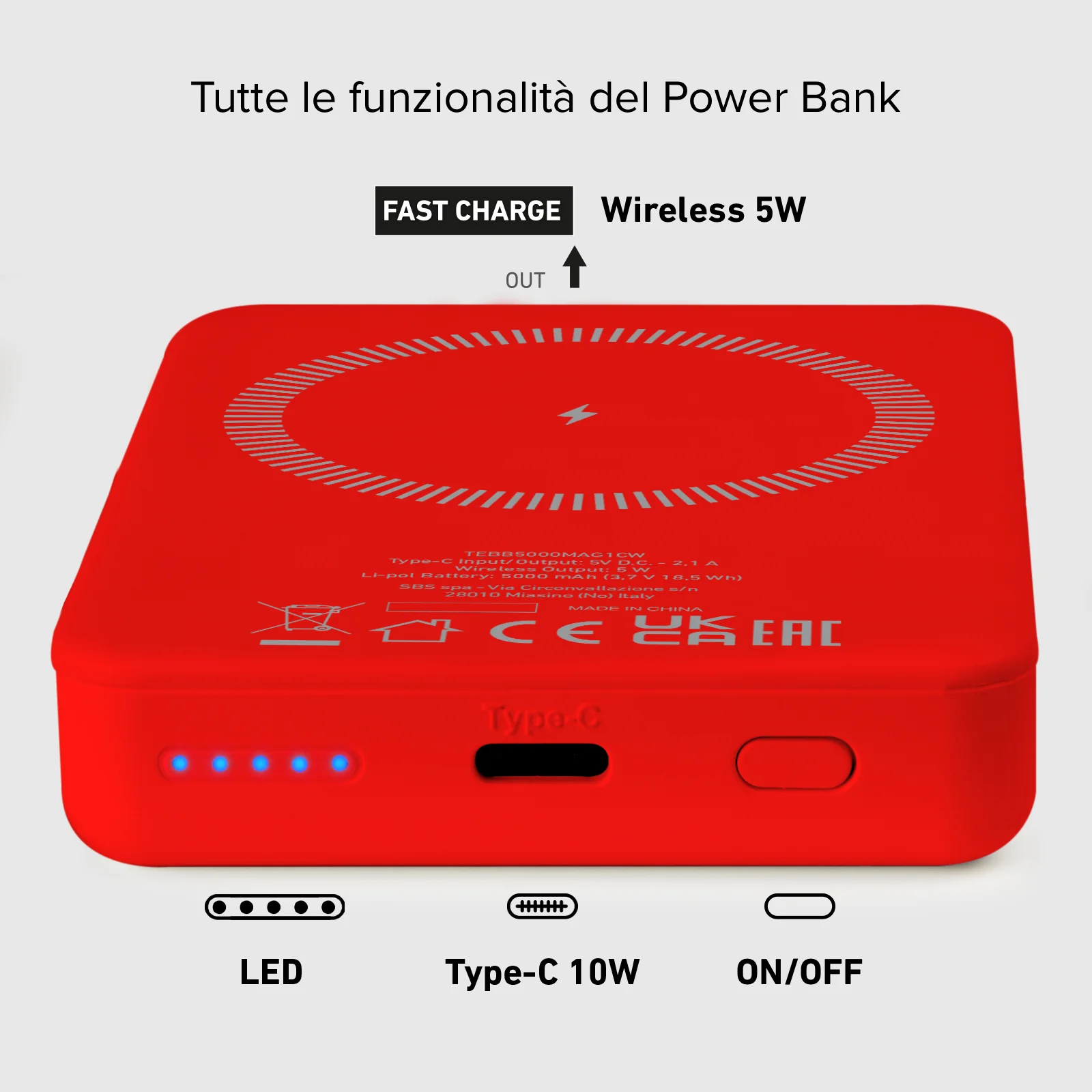 Power bank mag 5.000 mAh Wireless compatibile con iPhone con ricarica MagSafe - Image 24