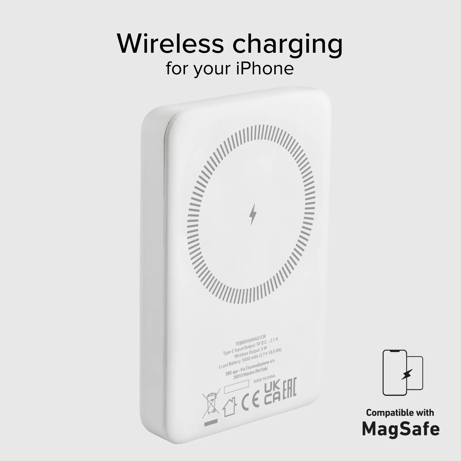 Power bank mag 5.000 mAh Wireless compatibile con iPhone con ricarica MagSafe - Image 43