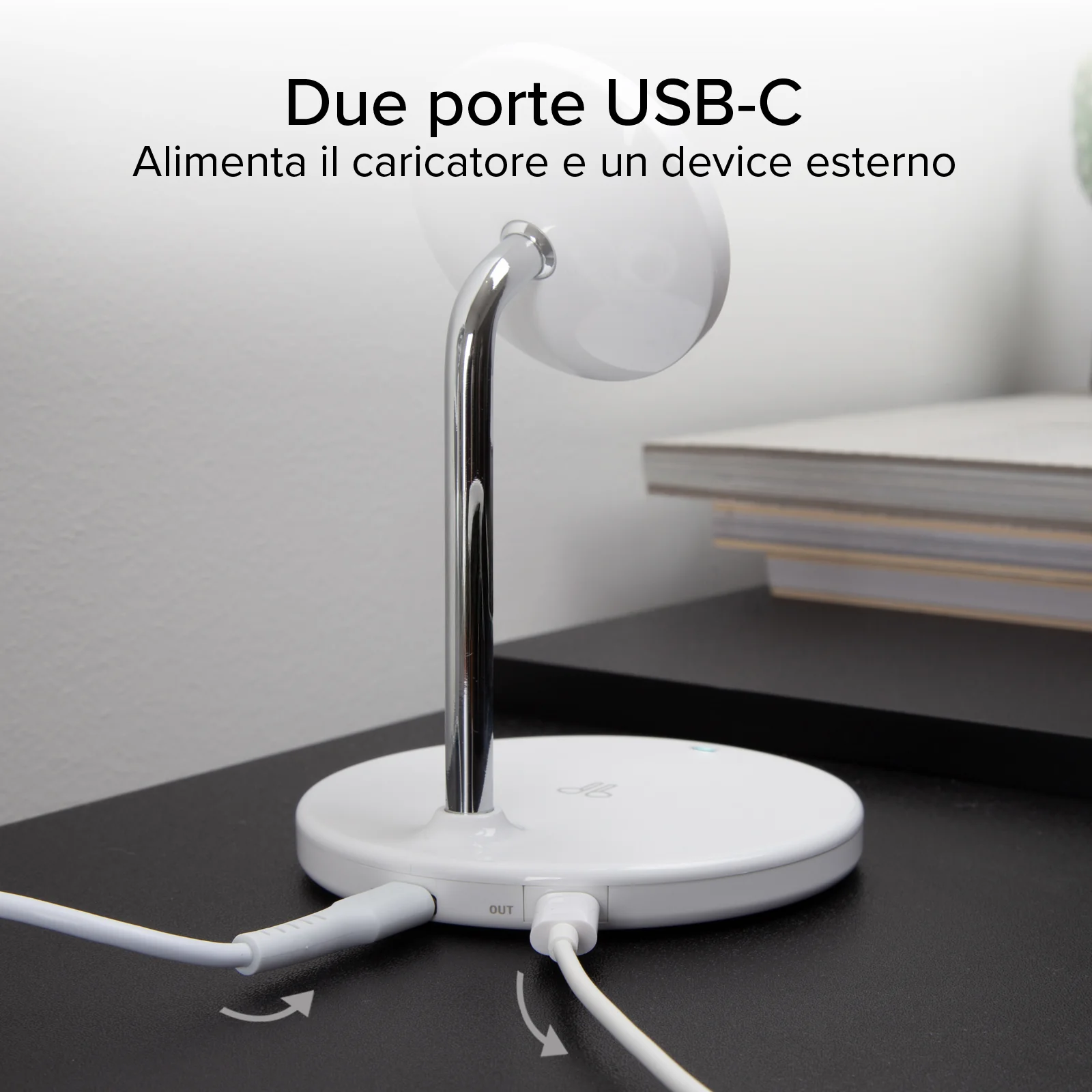 Stazione ricarica wireless 2 in 1 per iPhone, Android, AirPods, auricolari TWS - Image 12