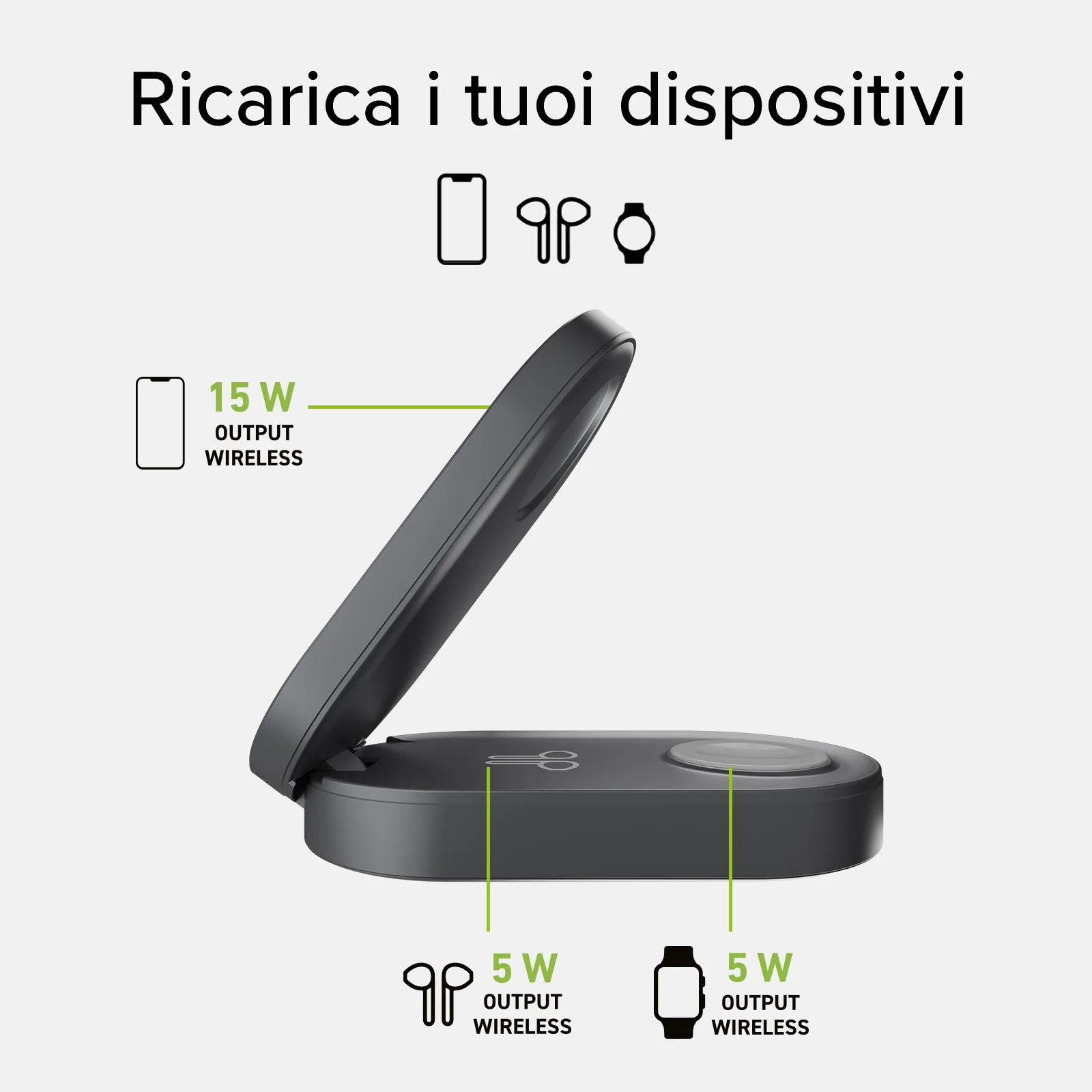 Caricatore Wireless Power Dock 3 in 1 - Image 9